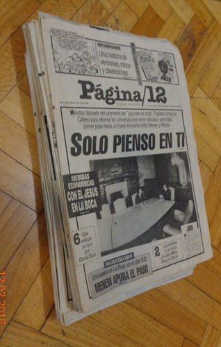 Colección Diario Página/12. Transición Alfonsín Men&-.