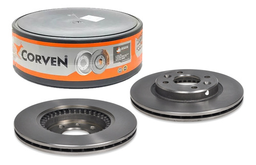 Kit X 2 Disco Freno Ventilado Renault Symbol 259mm Corven