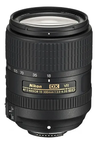 Nikon DX VR AFS NIKKOR 18-300mm ED　(良品) Lente Nikon Af-s Dx Nikkor 18-300mm F/3.5-6.3g Ed Vr Nikon F Negro