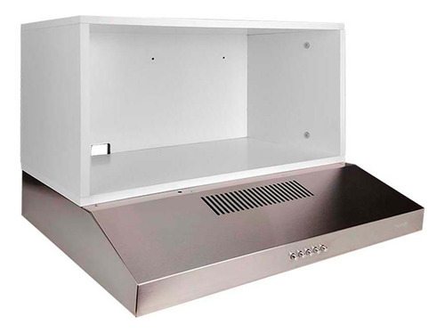 Cocina Integral Completa Decomobil Con Parrilla Y Campana Color Blanco - Mármol Negro