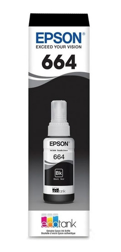 Imagen 3 de 4 de Kit 4 Tintas Epson T664 Negro Ecotank Tinta Continua L120 L3