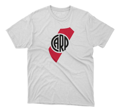 Remera Futbol River Plate Escudo Simple En El Pecho Blanca