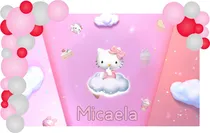 Comprar Banner Fondo Candy  Cumpleaños Hello Kitty Arcoiris 100x50