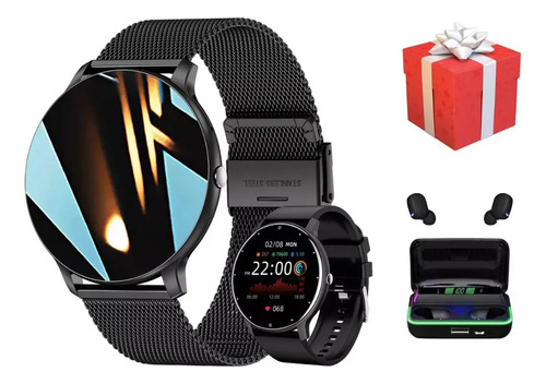 Smartwatch Mede Pressão Prova D'agua C/ Gps Original Oferta Preto Preto