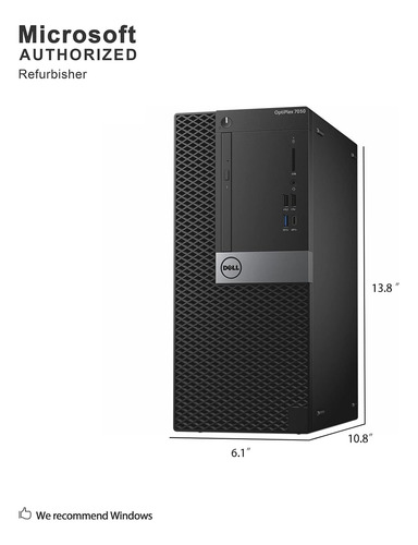 Dell 7050 Mini Tower Desktop Intel I7-6700 32g Ram 1tb Ssd (Reacondicionado)