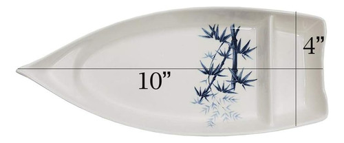 Plato Happy Sales, Para Sushi, Forma De Barco, 25 X 11 Cm