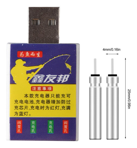 Batería De Flotador De Pesca Cr425 Cargador Usb Electrónico