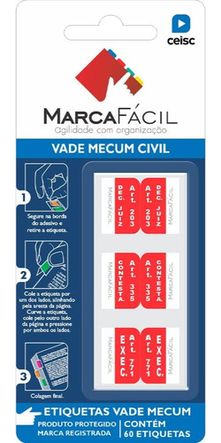 Etiquetas Marca Fácil - Etiquetas Vade Mecum Civil Ceisc