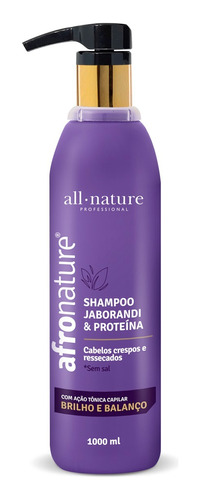 Shampoo De Jaborandi E Proteínas 1000ml  All Nature Com Pump