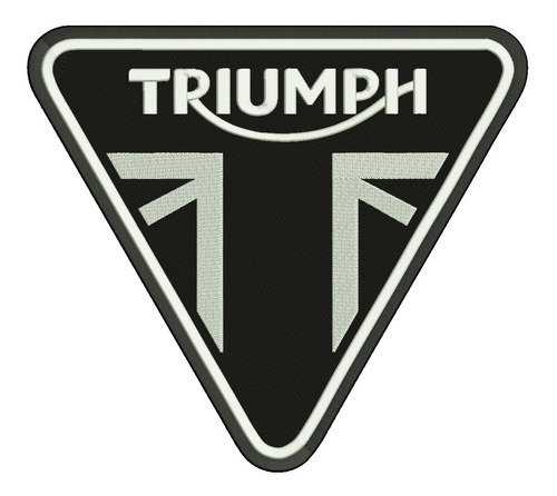 756 Triumph Triangulo Negro Y Blanco Parche Bordado 