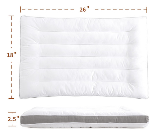 Almohadas Ultra Finas Para Dormir Boca Abajo 6.35 Cm