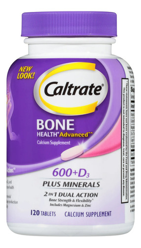 Caltrate Suplemento 600 + D3 120 Tabletas Health Advanced Sin Sabor