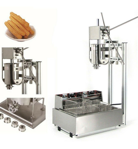 Máquina Industrial Para Churros Del 3l Con Freidora De 12l