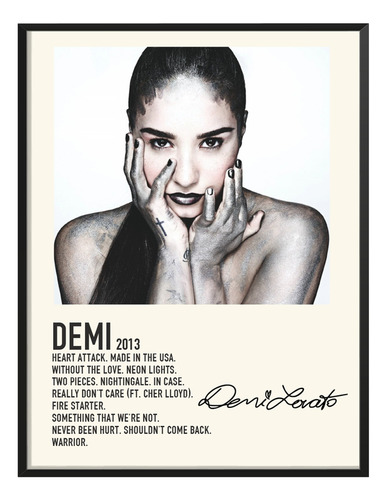 Cuadro Demi Lovato Album Music Tracklist Exitos Demi