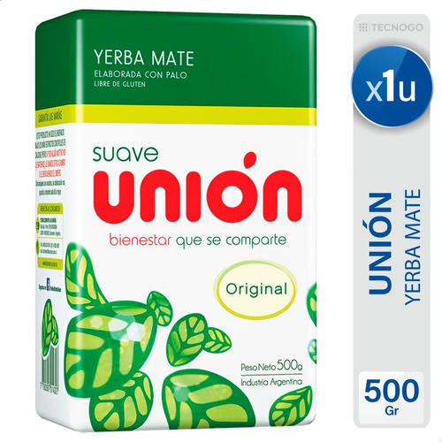 Yerba Mate Union Suave Original 4 Flex Libre De Gluten