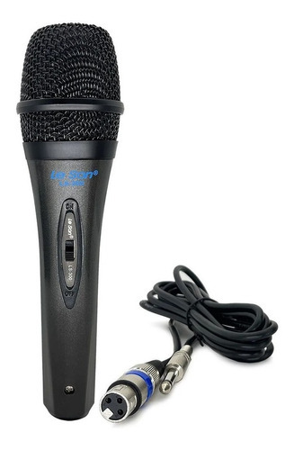 Microfone Dinâmico Leson Ls300 Unidirecional C/ Cabo 3 Metro