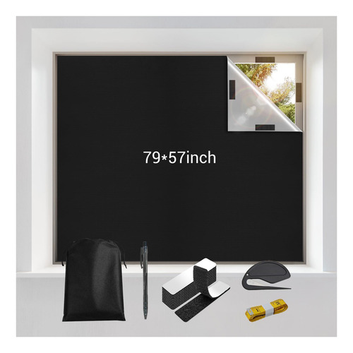 Thmins Blackout Shades Para Windows, Cortinas De Apagón Port