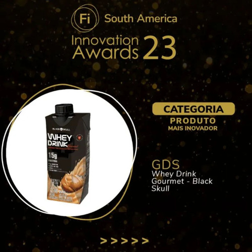 Whey Drink Gourmet - Pronto Para Beber - 1 Unid Black Skull Sabor Banoffee Pie