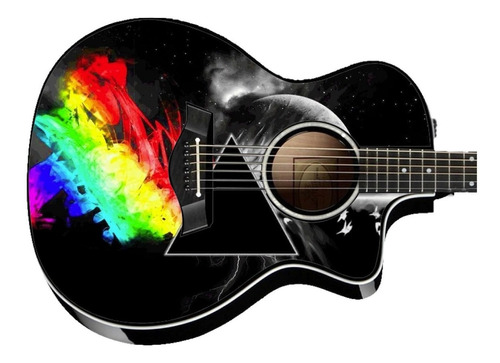 Skin Pink Floyd Dark Side Adesivo Guitarra Baixo Violao