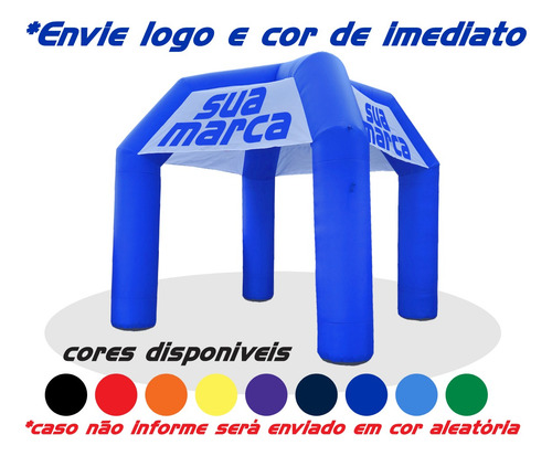 Tenda Inflavel 3x3 Teto Personalizado Completa 220v Ou 110v