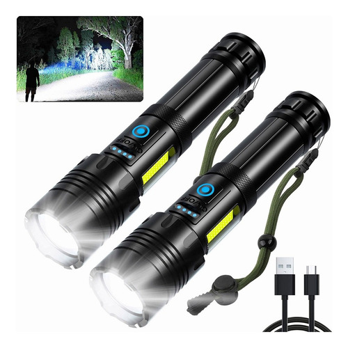 A 2 Peças Lanternas Recarregáveis 100000 Lumens Lanterna