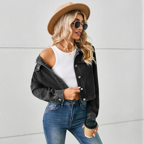 Chaqueta Vaquera Corta - Ropa Urbana De Manga Larga Para Muj