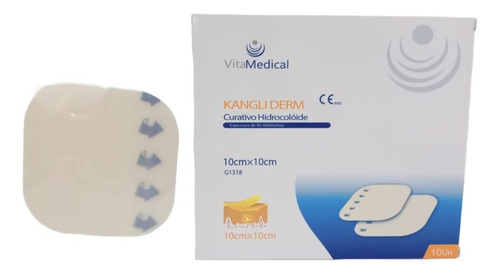 Kangli Derm 10x10 Curativo Hidrocoloide Vita Medical 1 Und