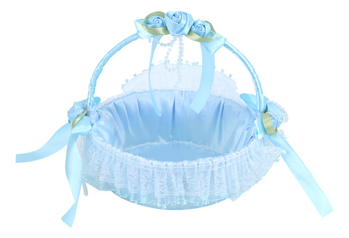 Cesta De Flores Portátil Para Bodas, De Encaje, Para Fiestas