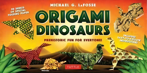 Origami Dinosaurs Kit : Prehistoric Fun For Everyone!: Kit Includes 2 Origami Books, 20 Fun Proje..., De Michael G. Lafosse. Editorial Tuttle Publishing En Inglés