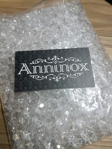 1500 Castanha Em Cristal Acrilico  14mm Com Argolas De Inox