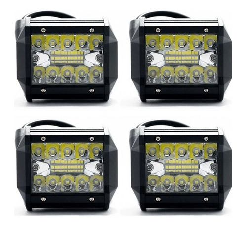 4u X Faro Led Auxiliar 60w 20 Led Spot Flood 4x4 12v/24v