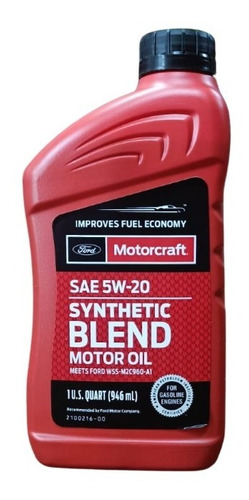 Aceite Ford Motorcraft 5w20 Sintetic Blend 946 Ml