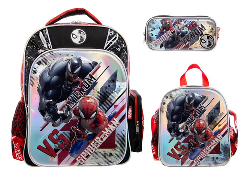 Kit De Mochila Lonchera Y Lapicera Spiderman Primaria Vs5882