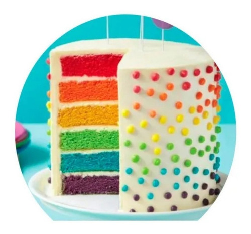 Imagen 3 de 5 de Colorante Comestible Polvo Colormix Arcoiris Kit X 6 Colores