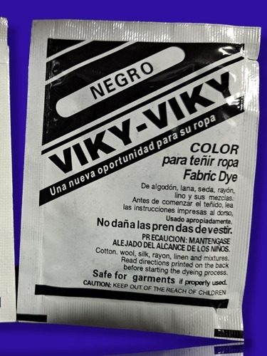 Imagen 3 de 3 de Viki Viki Original Color Negro Teñir Ropa Nueva Wiki Wiki