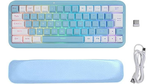 Teclado Para Juegos 60% Inalámbrico, Ultra Compacto 2.4g R.