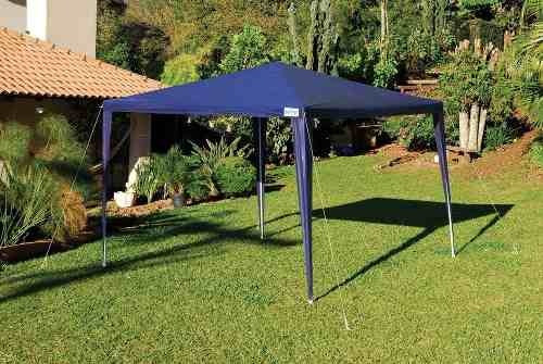 Gazebo Tenda Dobrável Portátil Guarda Sol Aço Armação 3x3