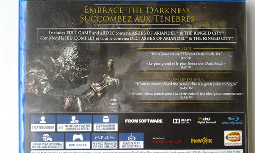Ps4 Dark Souls 3 Fire Fades Edit $699 Disco Used Mikegamesmx (Usado)