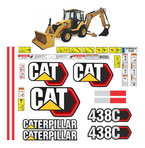 Calcomanias Caterpillar 438c Version 2021