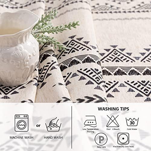 Mantel Rectangular Bohemio De Lino 150 X 300 Cm Gris