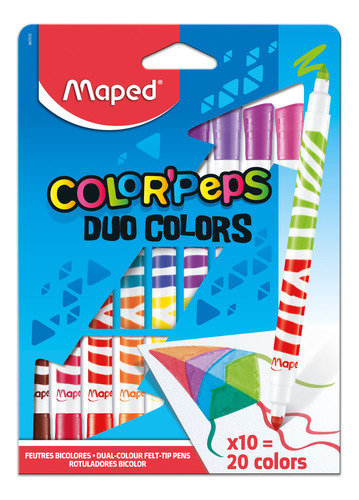 Maped Color 'peps Duo Tip Ultrawashable Marcador Surtido 10 