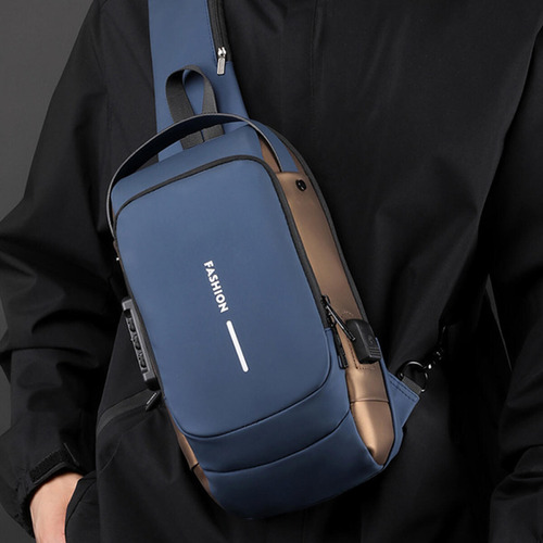 Mochila Cruzada Antirrobo Impermeable Para Hombre