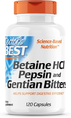 Betaine Hcl + Pepsina + Gentian Bitters - Digestion - Usa