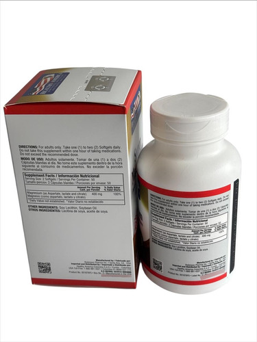 Super Magnesium 400mg 100 Softg - Unidad a $720