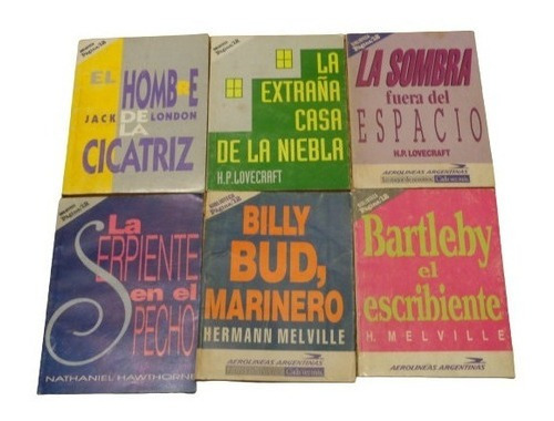 Lote 6 Libros De Literatura Norteamericana Lovecraft, L&-.