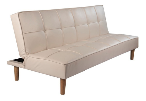 Sofa Cama Owen Cuero Sintetico Nordico Futon 1 Plaza