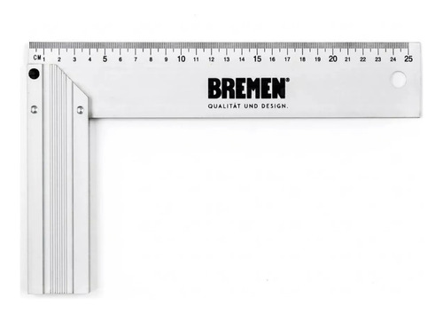 Escuadra De Aluminio 25cm Reforzada Profesional Bremen 6823