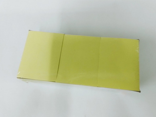Notas Adhesivas Stick 38 X 51 Mm 100 Hojas X 12 Unidades. Color Amarillo