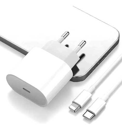 Carregador Turbo 20w P/ iPhone 8 Plus X Xr 11 12 13 Pro Max Cor Branco Unlimited