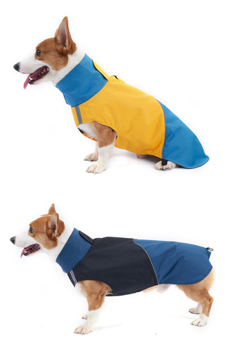 Chubasquero Reflectante De Cuello Alto Dog Jacket Para Talla